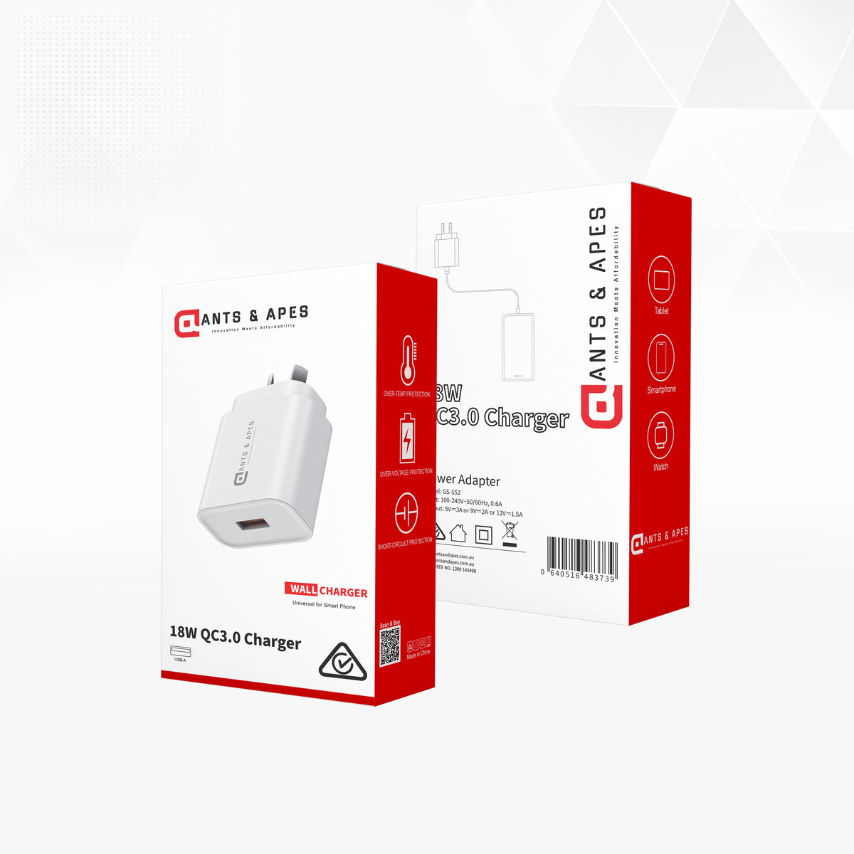 Ants & Apes 18W QC3.0 Charger